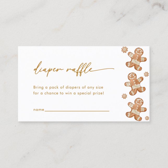 Visite Carte de rabat Baby shower pain d'épices (Devant)