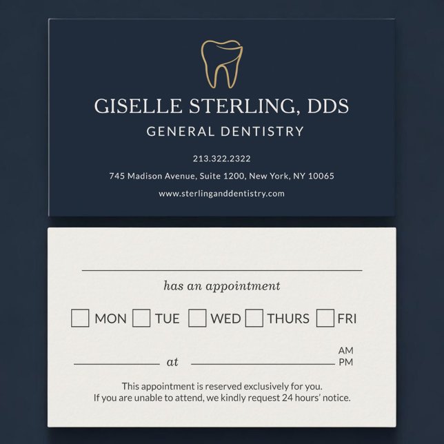Visite Carte de rappel de rendez-vous de dentisterie bleu (Créateur téléchargé)