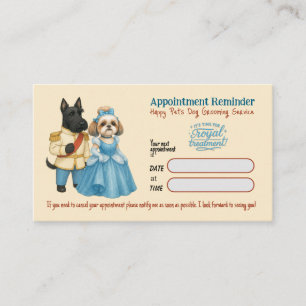 Visite Carte de rappel de rendez-vous de toilettage de ch