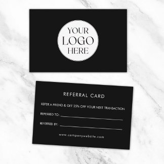 Visite Carte de recommandation simple avec logo d'entrepr
