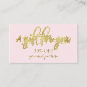 Visite Carte de réduction de maquillage de salon de calli
