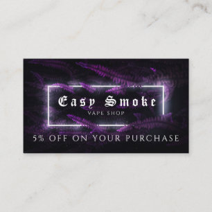 Visite Carte de réduction professionnelle Vape Shop