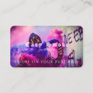 Visite Carte de réduction professionnelle Vape Shop