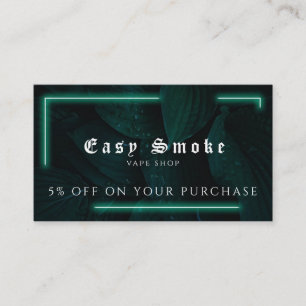 Visite Carte de réduction professionnelle Vape Shop
