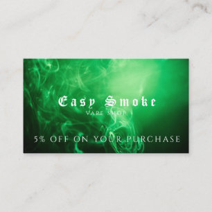 Visite Carte de réduction professionnelle Vape Shop