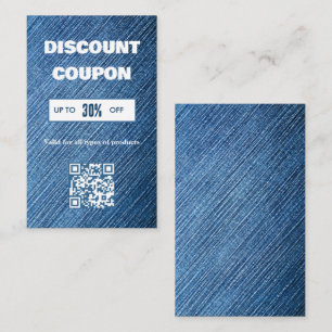 Visite Carte de réduction QR Code minimaliste