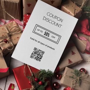 Visite Carte de réduction QR Code minimaliste