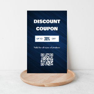 Visite Carte de réduction QR Code minimaliste