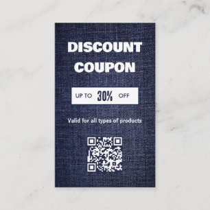 Visite Carte de réduction QR Code minimaliste