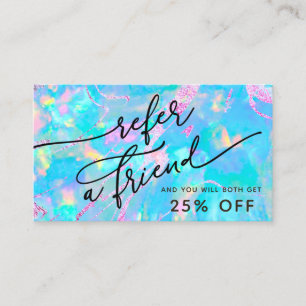 Visite carte de référence de texture opale bleue