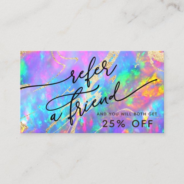 Visite carte de référence pour la texture opale du feu (Devant)