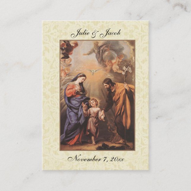 Visite Carte de remerciement de mariage catholique de la  (Devant)