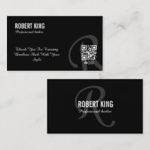 Carte de remerciement élégante noir et or pour bar