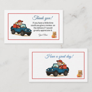 Visite Carte de remerciement mignonne pour chauffeur de l