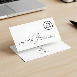 Visite Carte de remerciement minimaliste pour entreprise