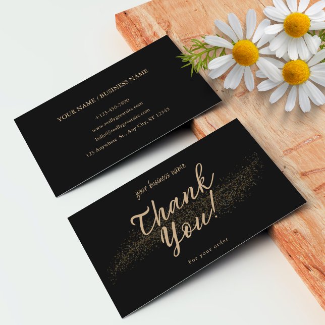 Visite Carte de remerciement personnalisée pour les petit (Personalized Small Business Thank You Cards)
