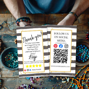 Visite Carte de remerciement pour petite entreprise à ins
