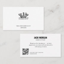 Carte de remerciement pour salon de coiffure avec 