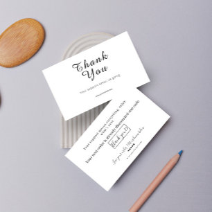 Visite Carte de Remerciement Réduction de Script Examen d