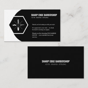 Visite Carte de remerciement Sharp Edge Barbershop