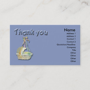 Visite Carte de remerciements bébé