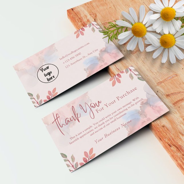 Visite Carte de remerciements personnalisé pour le client (Personalized Thank You Card For Customer)