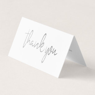 Visite Carte de remerciements photo Mariage de script Sil