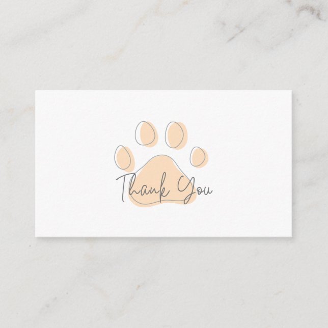 Visite Carte de remerciements pour animaux de compagnie,  (Devant)