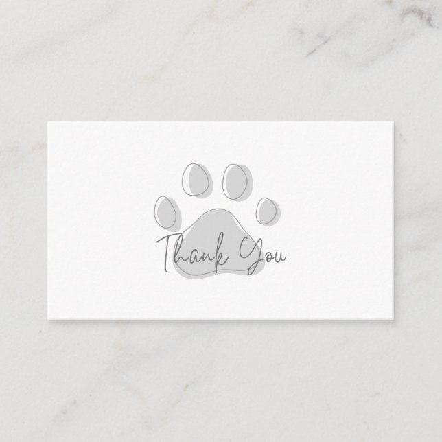 Visite Carte de remerciements pour animaux de compagnie,  (Devant)