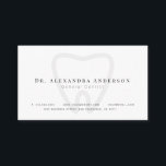 Visite Carte de rendez-vous blanc moderne pour dentiste<br><div class="desc">Le rendez-vous / carte de visite de ce dentiste minimaliste et propre présente vos textes en lettres noires avec des dents grises sur un arrière - plan blanc. Personnalisez-le selon vos besoins. Vous pouvez trouver des produits correspondants dans mon magasin.</div>