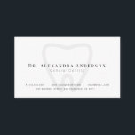 Visite Carte de rendez-vous blanc moderne pour dentiste<br><div class="desc">Le rendez-vous / carte de visite de ce dentiste minimaliste et propre présente vos textes en lettres noires avec des dents grises sur un arrière - plan blanc. Personnalisez-le selon vos besoins. Vous pouvez trouver des produits correspondants dans mon magasin.</div>