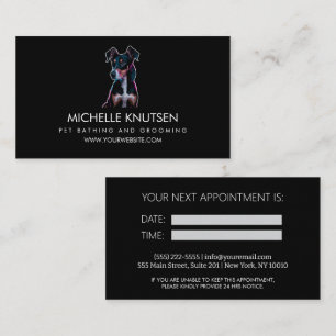 Visite Carte de rendez-vous branchée pour animaux de comp