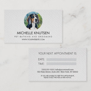 Visite Carte de rendez-vous branchée pour animaux de comp