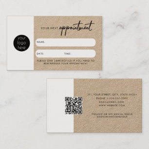 Visite Carte de rendez-vous client Code QR Logo d'entrepr