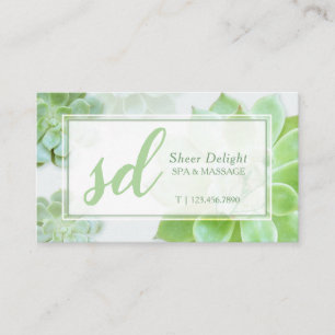 Visite Carte de rendez-vous d'affaires Green Succulents