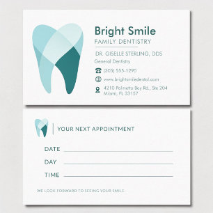 Visite Carte de rendez-vous de bureau de dentiste dentair
