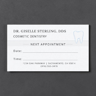 Visite Carte de rendez-vous de dentiste pour la dentister