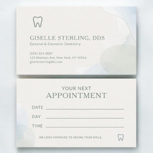 Visite Carte de rendez-vous de dentiste Vert Sauge Lumine