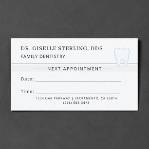Visite Carte de rendez-vous de dentisterie familiale Dent
