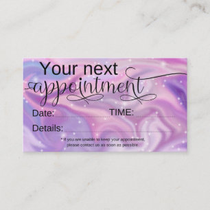 Visite Carte de rendez-vous de la liste de cheveux