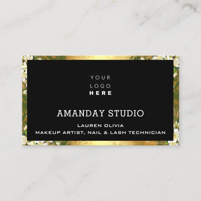 Visite Carte de rendez-vous de maquillage professionnel G (Devant)