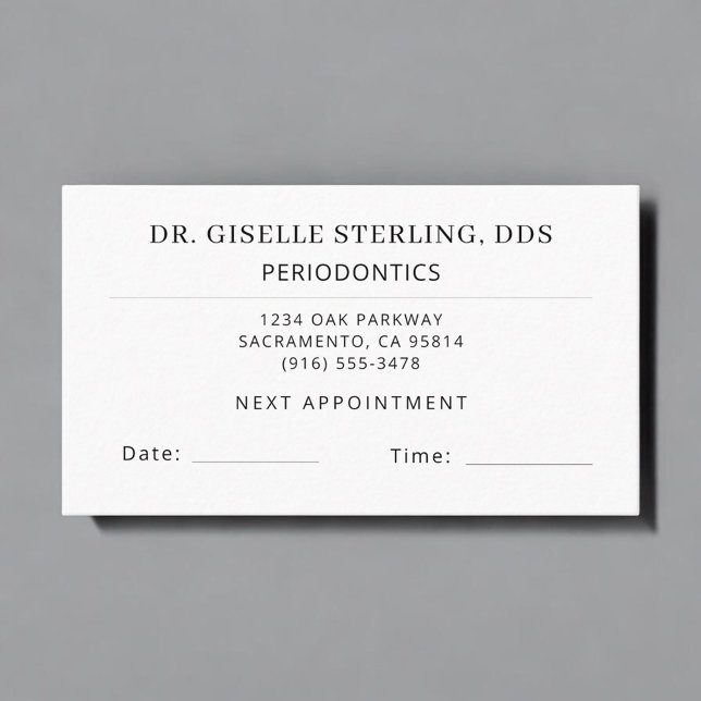 Visite Carte de rendez-vous de parodontie dentisterie den (Créateur téléchargé)