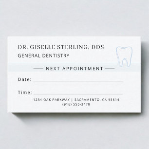 Visite Carte de rendez-vous dentaires Teal Tooth