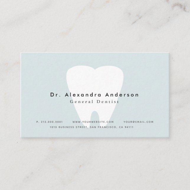 Visite Carte de rendez-vous Dentist Modern Light Blue (Devant)