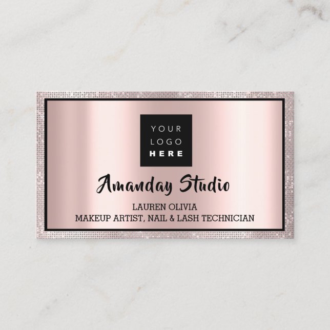 Visite Carte de rendez-vous du logo Eyelash de maquillage (Devant)