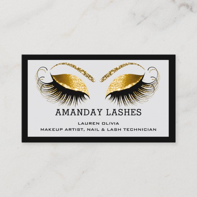Visite Carte de rendez-vous maquillage professionnel Gris (Devant)