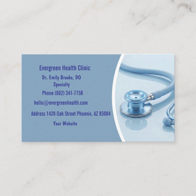 Visite Carte de rendez-vous médicaux professionnelle avec (Devant)