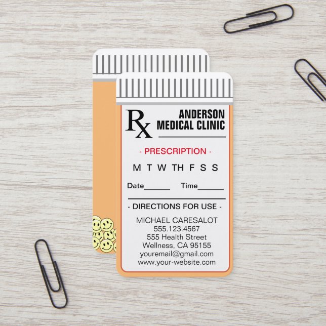 Visite Carte de rendez-vous mémorable amusant (Devant/Arrière en situation)