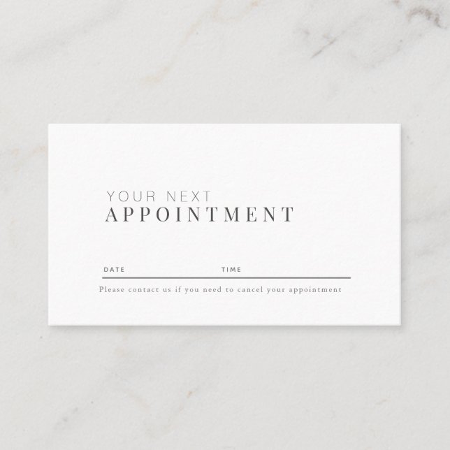 Visite Carte de rendez-vous minimaliste professionnelle b (Devant)
