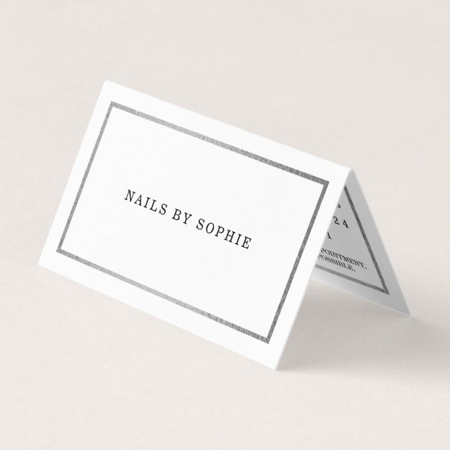 Visite Carte de rendez-vous moderne Silver Foil Calendrie (Devant)